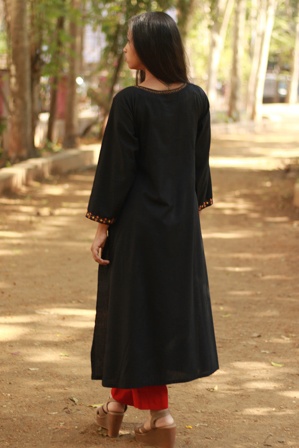 Chingaari | Hand Embroidered Angarkha Kurta