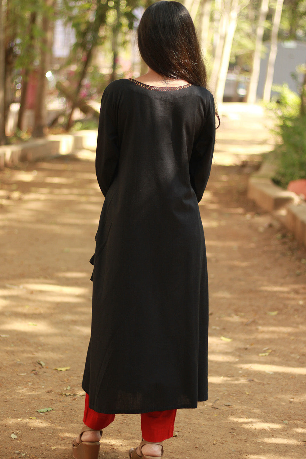 Chingaari | Hand Embroidered Angarkha Kurta