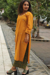 Pitambar | Hand Embroidered Kurta | Chrome