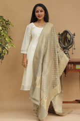 Abha | Long Kurta | Banarasi Cotton