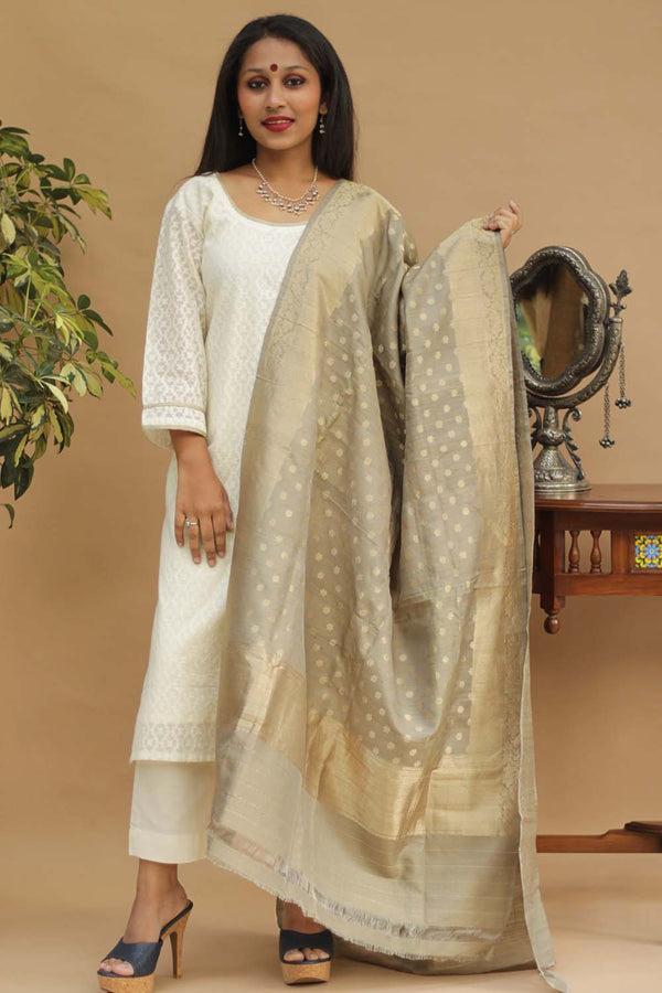 Abha | Long Kurta | Banarasi Cotton