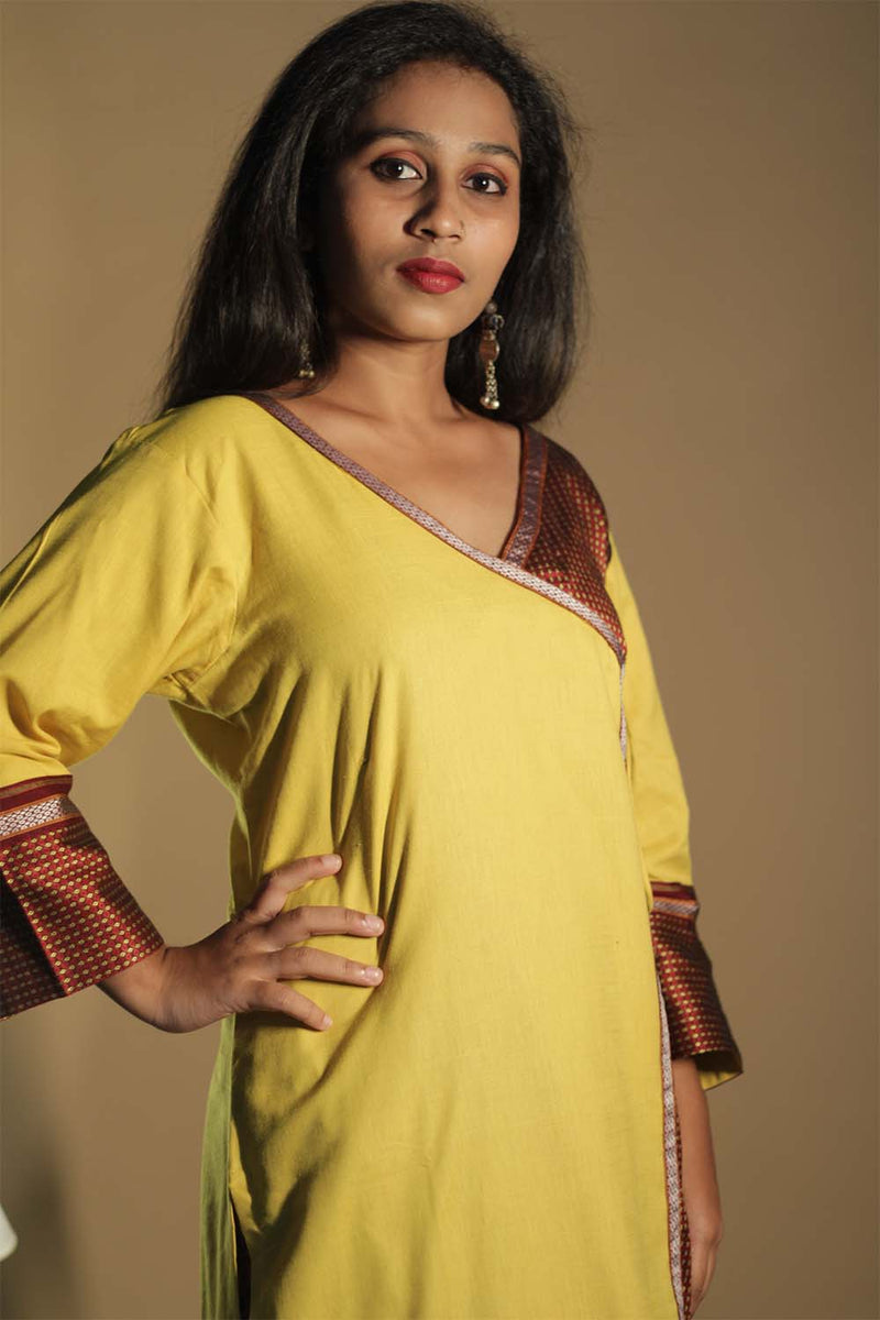 Shobhana | Khunn Angarkha Style Kurta | Chocolate