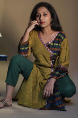 Shobhana | Khunn Angarkha Style Kurta | Mustard