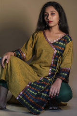 Shobhana | Khunn Angarkha Style Kurta | Mustard