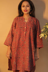 Short Kurta | Red Universe Ajrakh