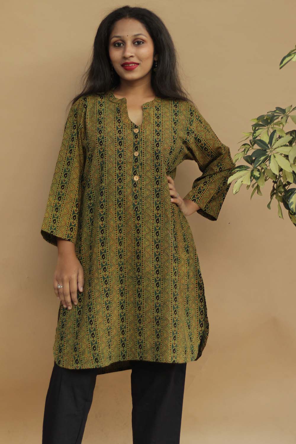 Short Kurta | Green Kairi