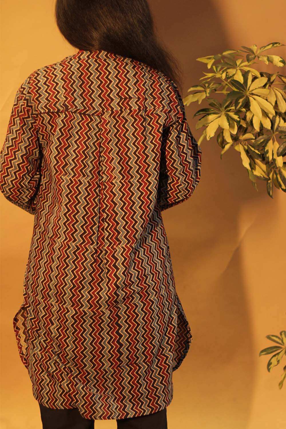 Dhaariyan | Short Kurta | Chocolate Chevron