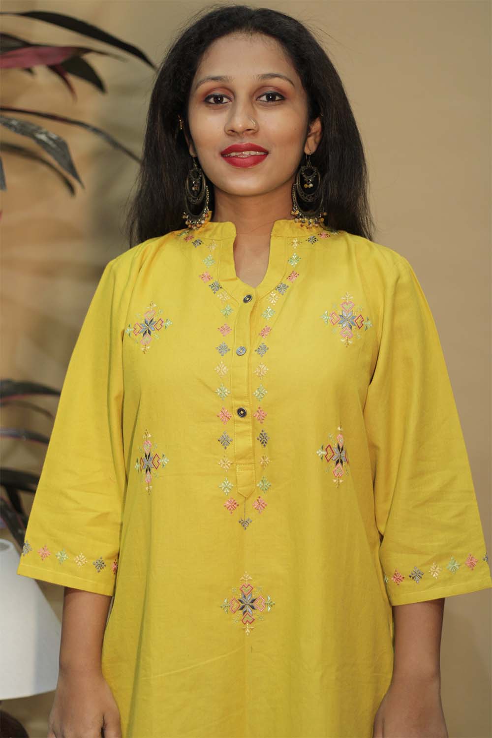 Sufiyana | Soof Embroidered Kurta | Lemon