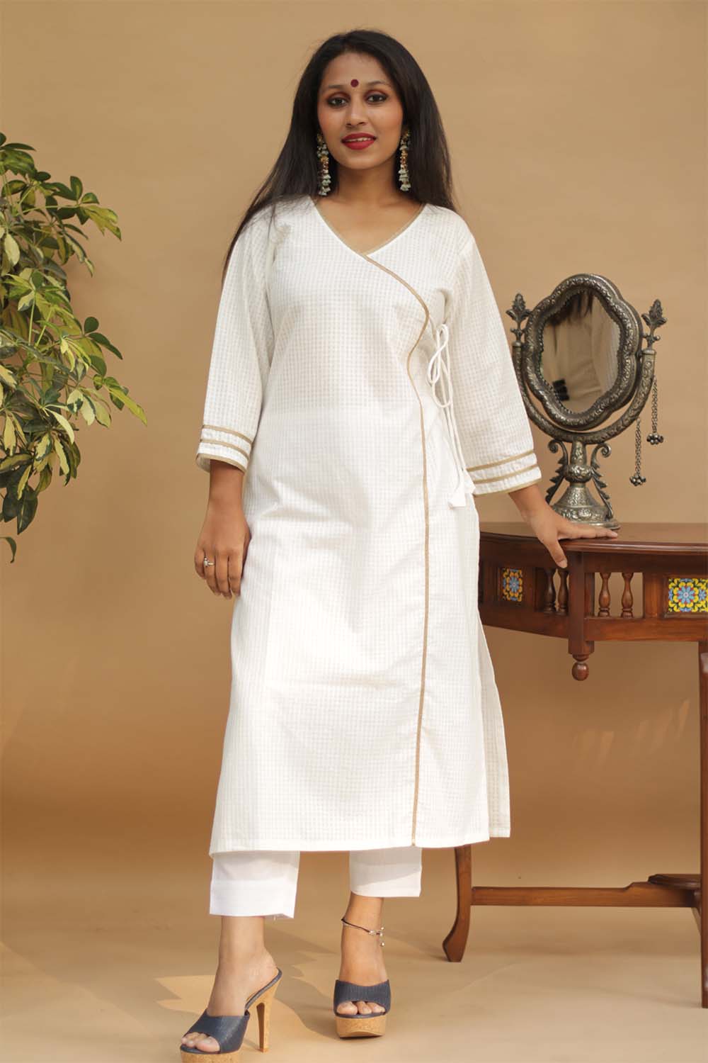 Shayari | Angarkha Kurta | Ivory