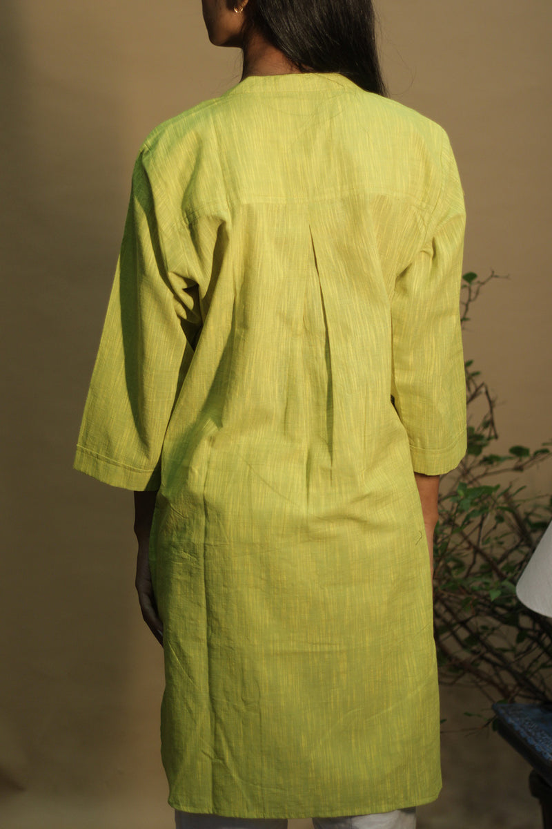 Short Kurta | Parrot Green