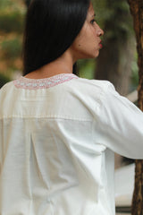 Short Kurta | Embroidered | Ivory