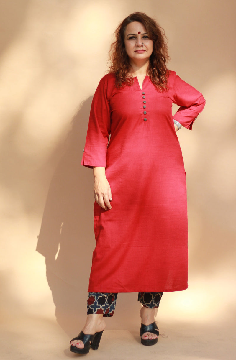 Nitya | Long Kurta | Rouge