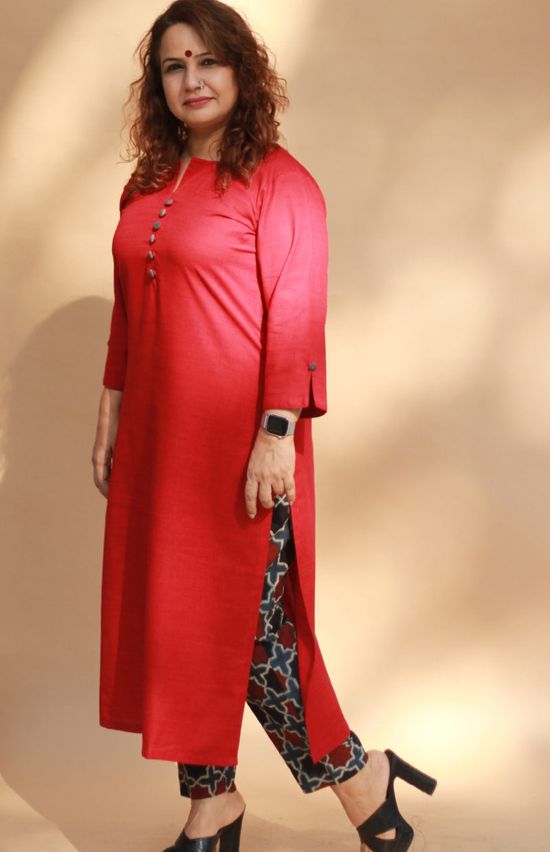 Nitya | Long Kurta | Rouge