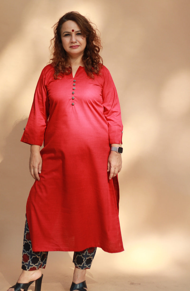 Nitya | Long Kurta | Rouge