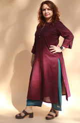Nitya | Long Kurta | Wine