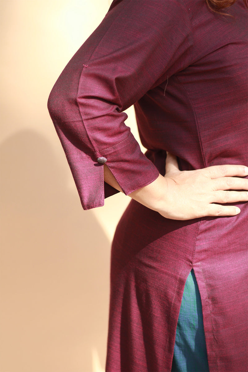 Nitya | Long Kurta | Wine