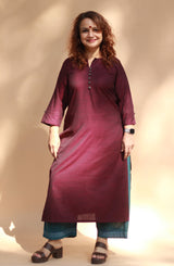 Nitya | Long Kurta | Wine
