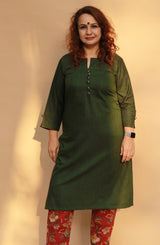 Nitya | Long Kurta | Green