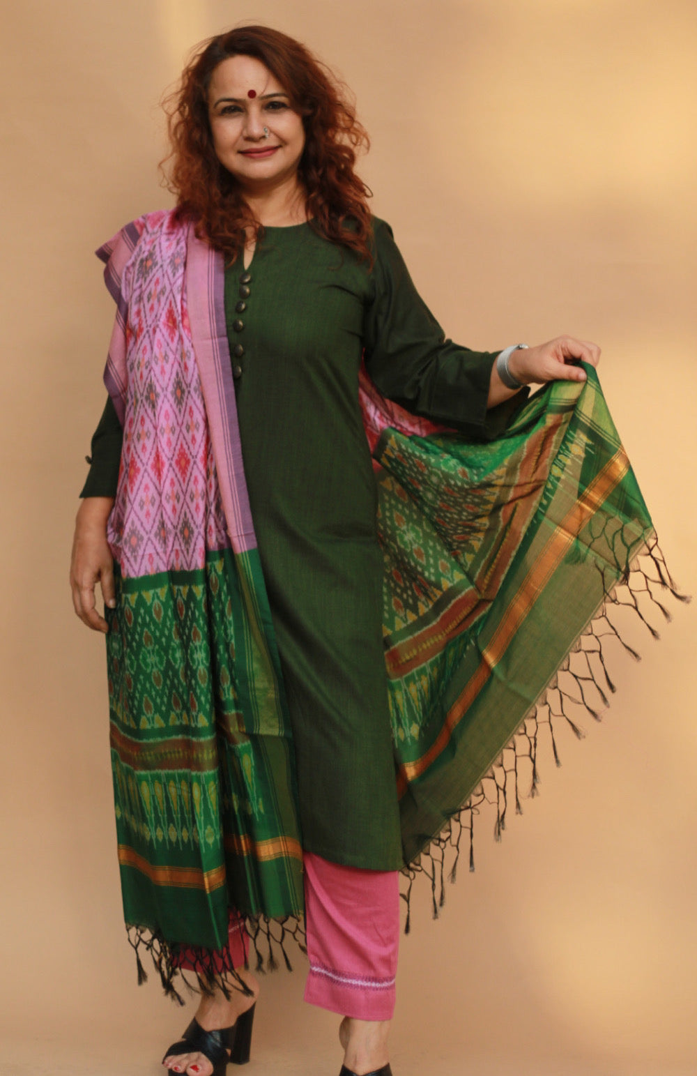 Nitya | Long Kurta | Green