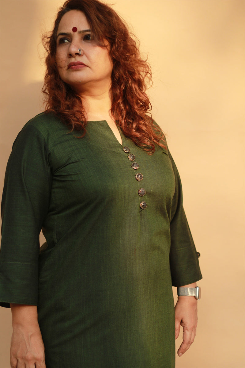 Nitya | Long Kurta | Green