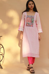 Banjari | Patteda Anchu Kurta | Blush with Embroidery