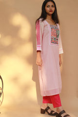 Banjari | Patteda Anchu Kurta | Blush with Embroidery
