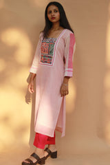 Banjari | Patteda Anchu Kurta | Blush with Embroidery