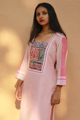 Banjari | Patteda Anchu Kurta | Blush with Embroidery