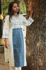Jamdani | Long Kurta | Blue