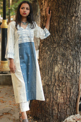 Jamdani | Long Kurta | Blue