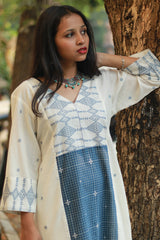 Jamdani | Long Kurta | Blue