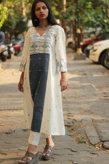 Jamdani | Long Kurta | Blue