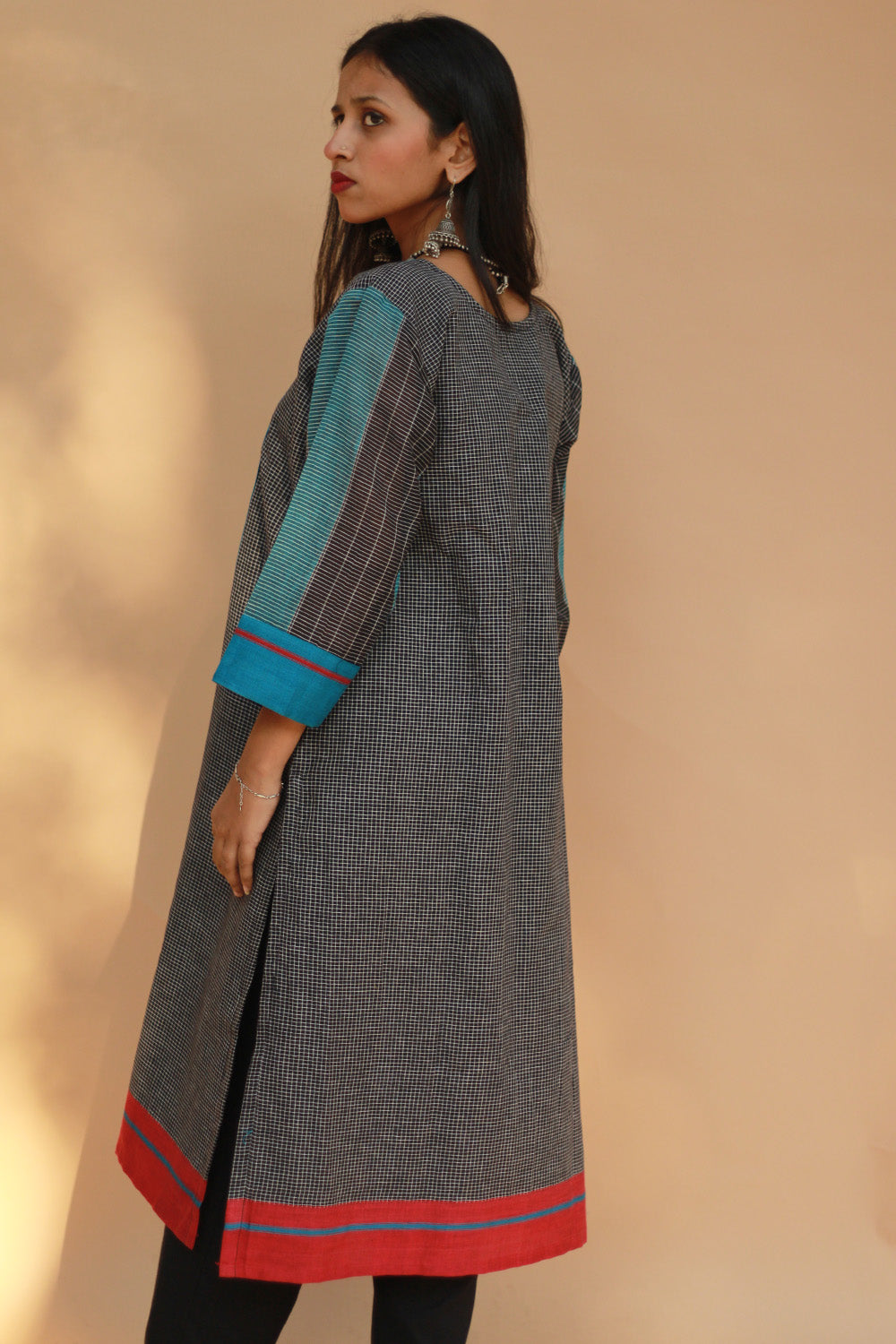 Banjari | Patteda Anchu Kurta | Black with Embroidery