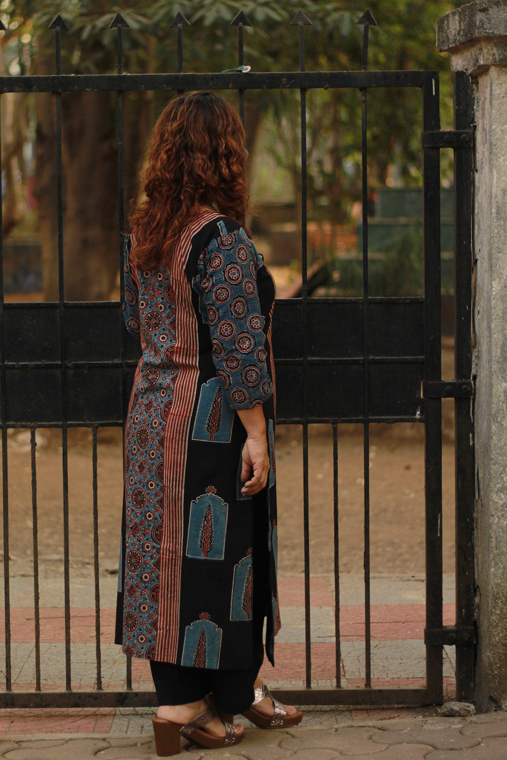 Abhira | Long Kurta | Blue Universe Ajrakh