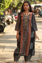 Abhira | Long Kurta | Madder Universe Ajrakh