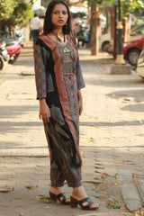 Abhira | Long Kurta | Madder Universe Ajrakh