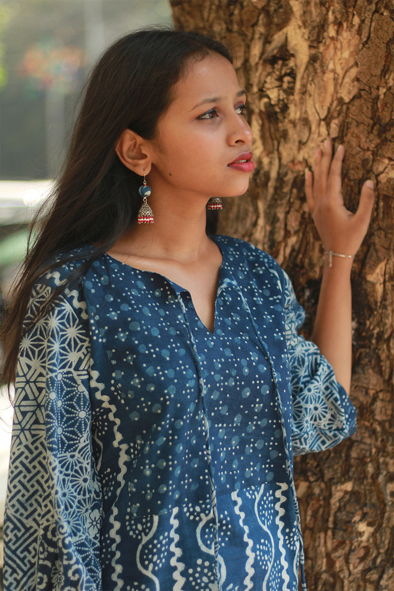 Saanjh | Long Kurta | Indigo Medley