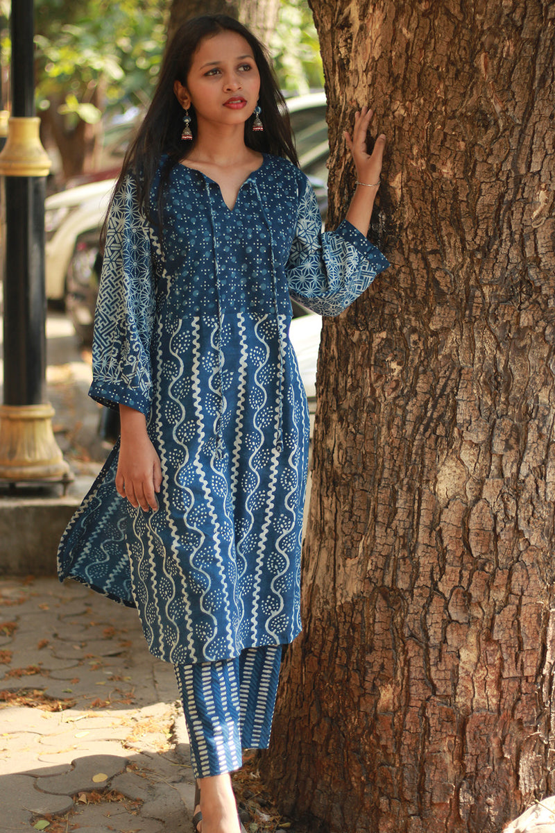 Saanjh | Long Kurta | Indigo Medley