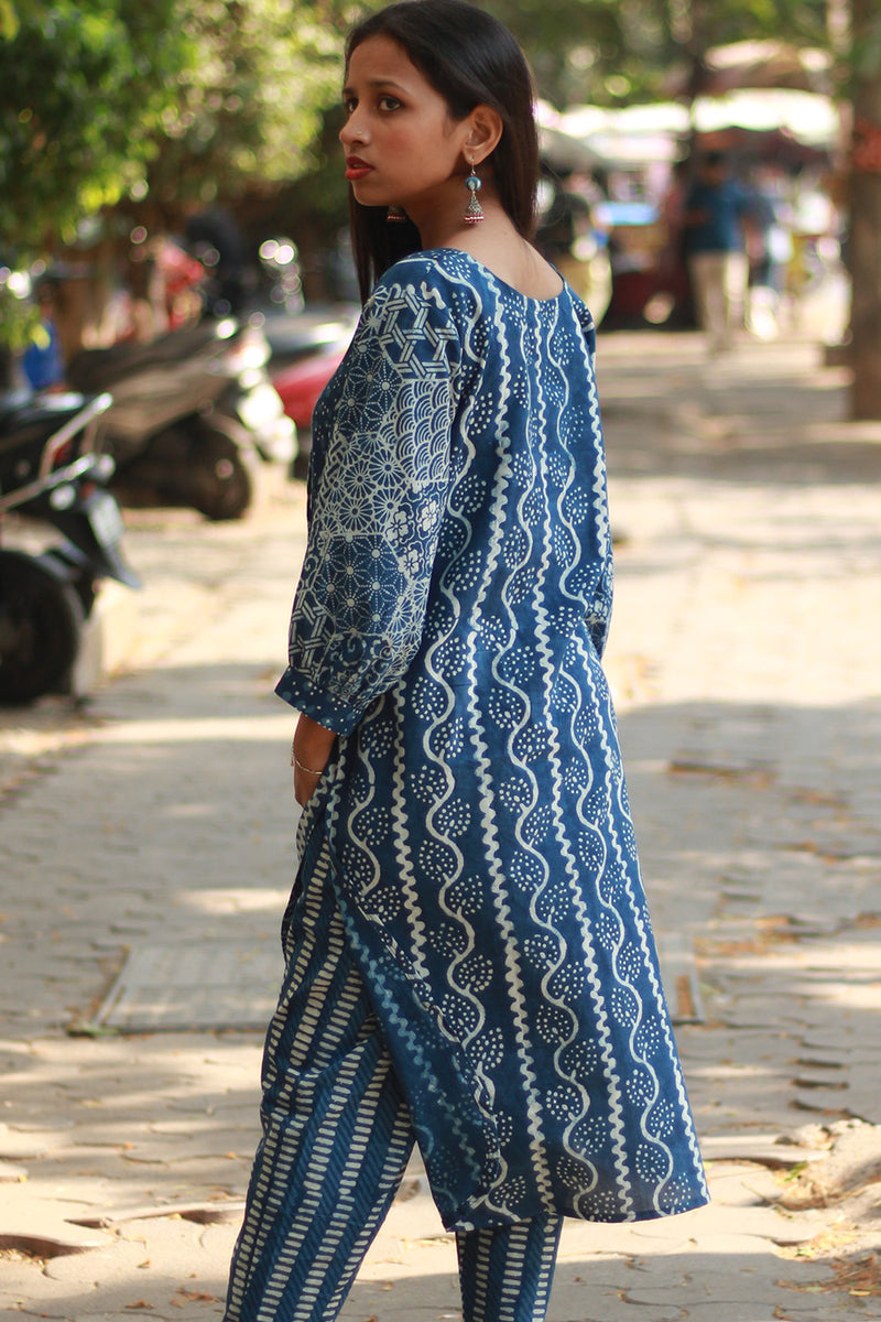Saanjh | Long Kurta | Indigo Medley