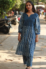 Saanjh | Long Kurta | Indigo Medley