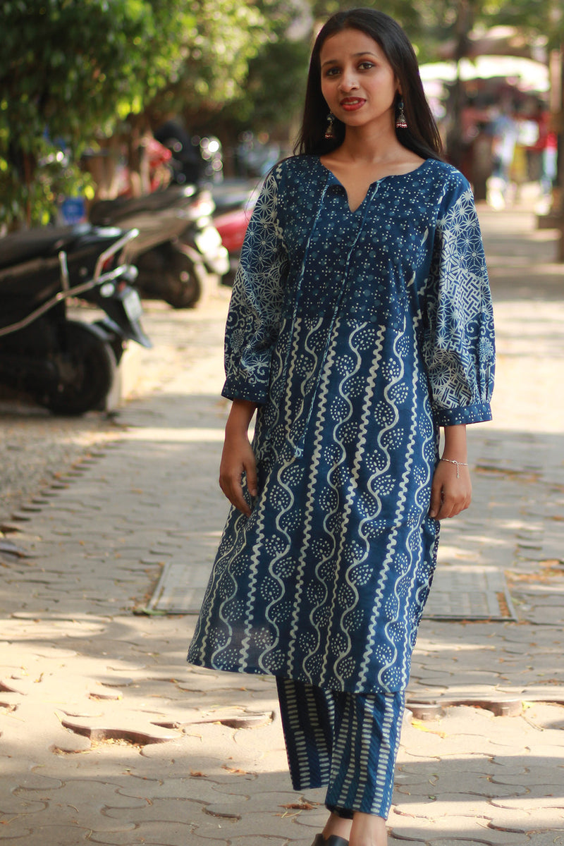 Saanjh | Long Kurta | Indigo Medley