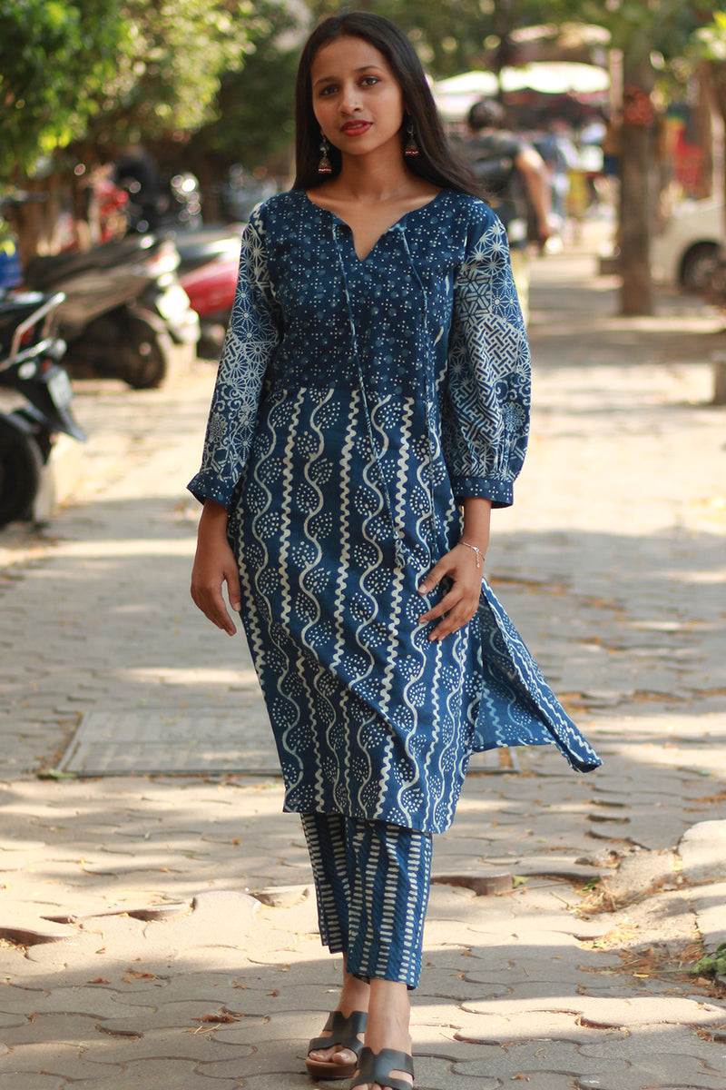 Saanjh | Long Kurta | Indigo Medley