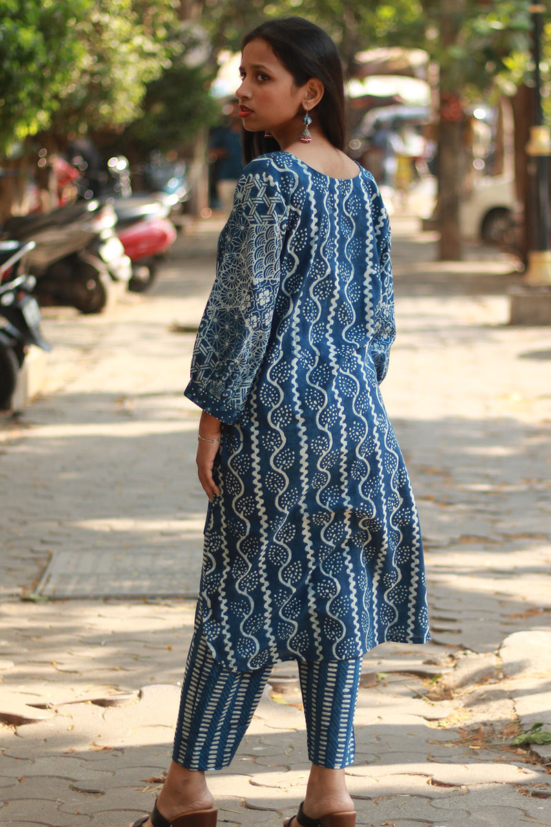 Saanjh | Long Kurta | Indigo Medley