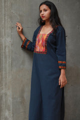 Banjari | Cotton Kurta | Blue With Embroidery