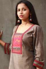 Banjari | Cotton Kurta | Sienna With Embroidery