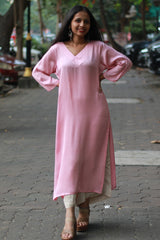 Sahaj | Modal Silk Kurta | Dusk Pink