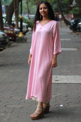 Sahaj | Modal Silk Kurta | Dusk Pink
