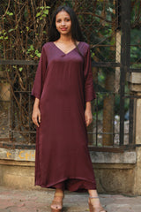 Sahaj | Modal Silk Kurta | Wine
