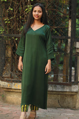 Sahaj | Modal Silk Kurta | Green