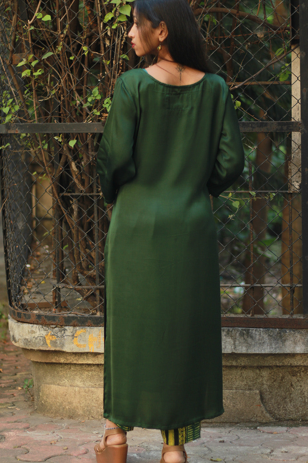 Sahaj | Modal Silk Kurta | Green